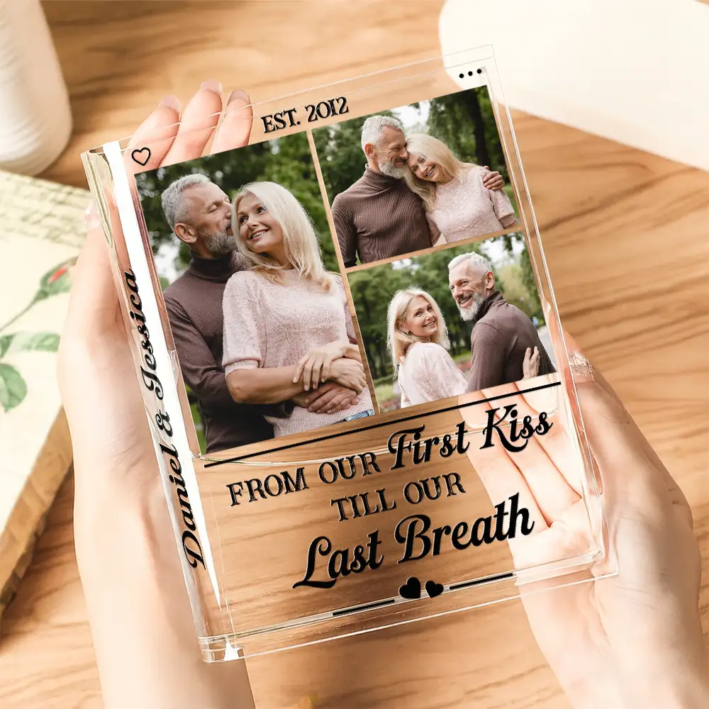 Custom Photo Couple To Many More Chapters Together - Personalized Acrylic Book Vase - Image 3