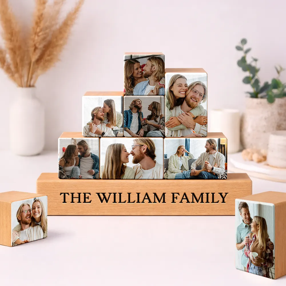 Custom Photo Couple You And Me We Got This - Personalized Wooden Stacking Photo Blocks - Image 2