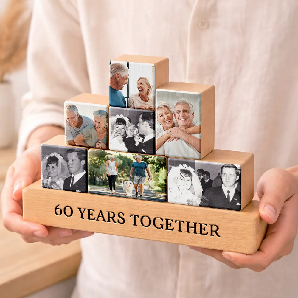 Custom Photo Couple You And Me We Got This - Personalized Wooden Stacking Photo Blocks - Image 5