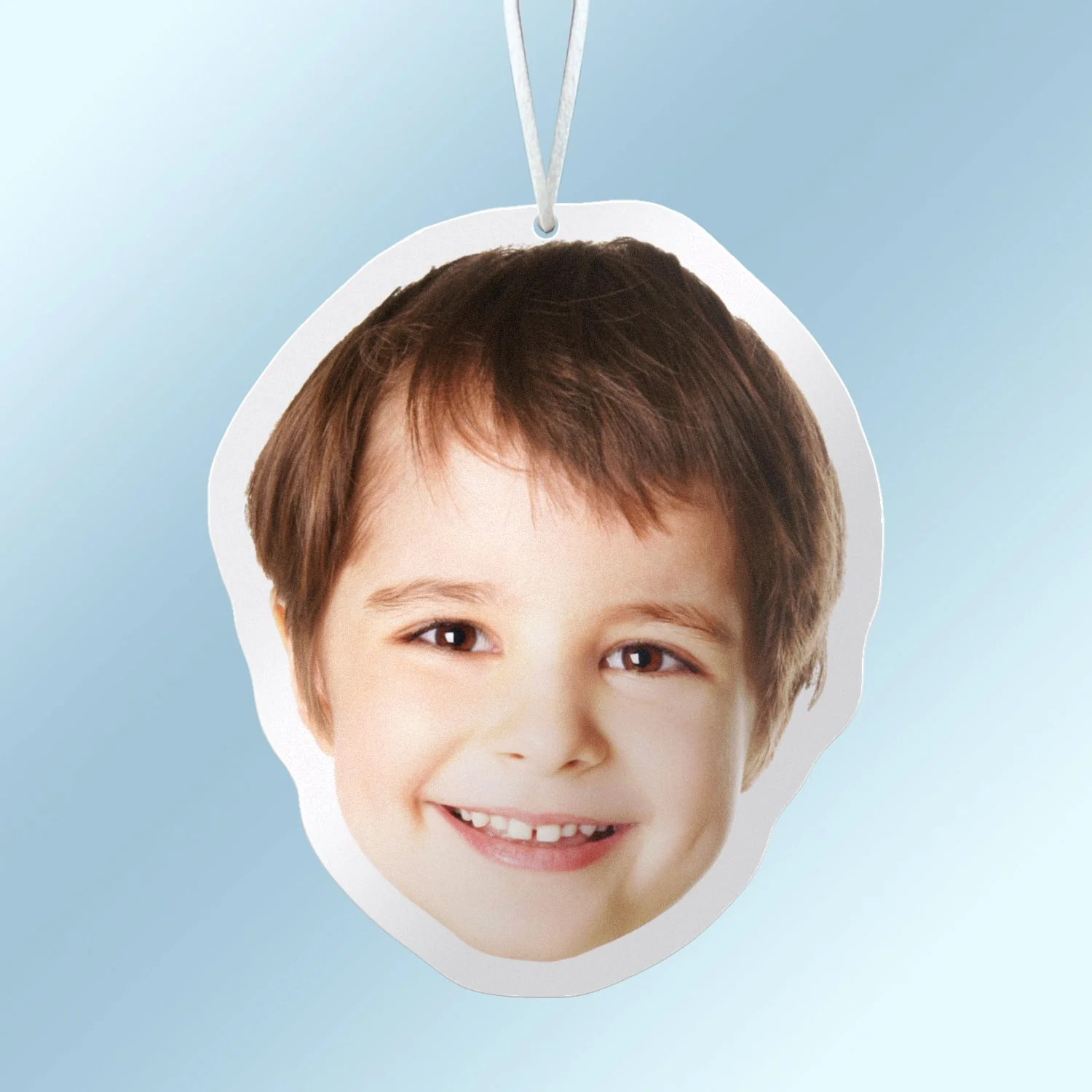 Custom Photo Cute Family, Pet Face Cut - Gift For Father, Gift For Family - Personalized Photo Air Freshener - Image 4