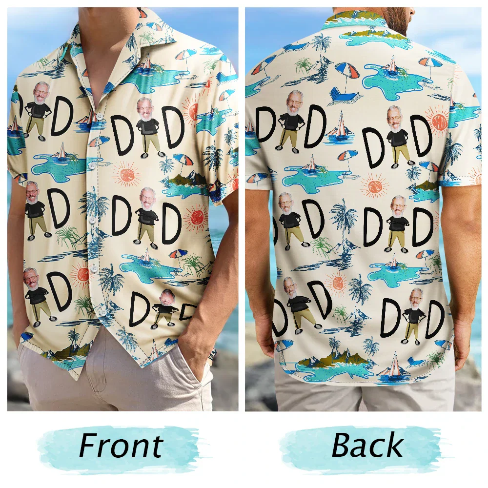 Custom Photo Dad Stance - Personalized Hawaiian Shirt - Image 5