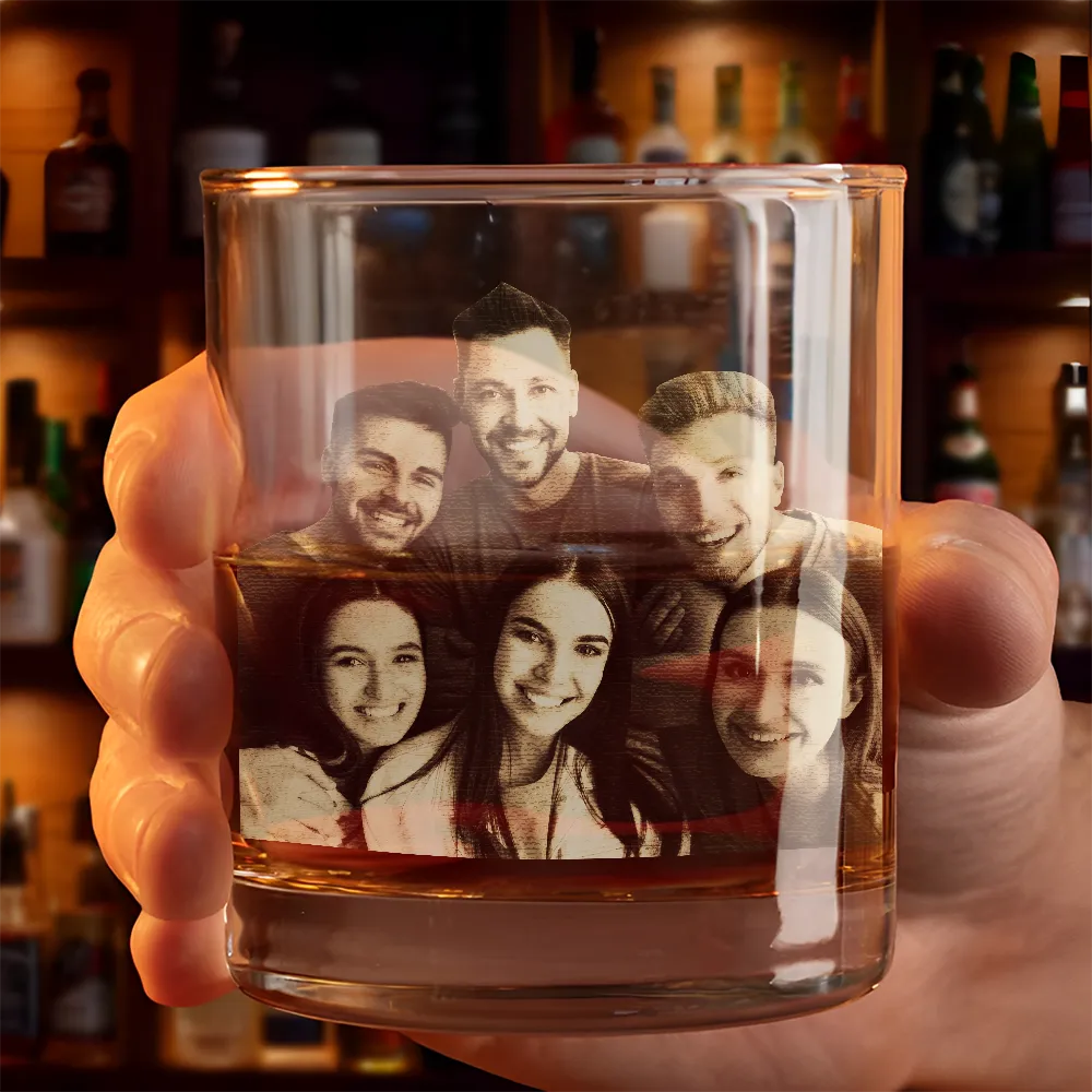 Custom Photo Dad We Love You Every Day - Personalized Engraved Whiskey Glass - Image 4