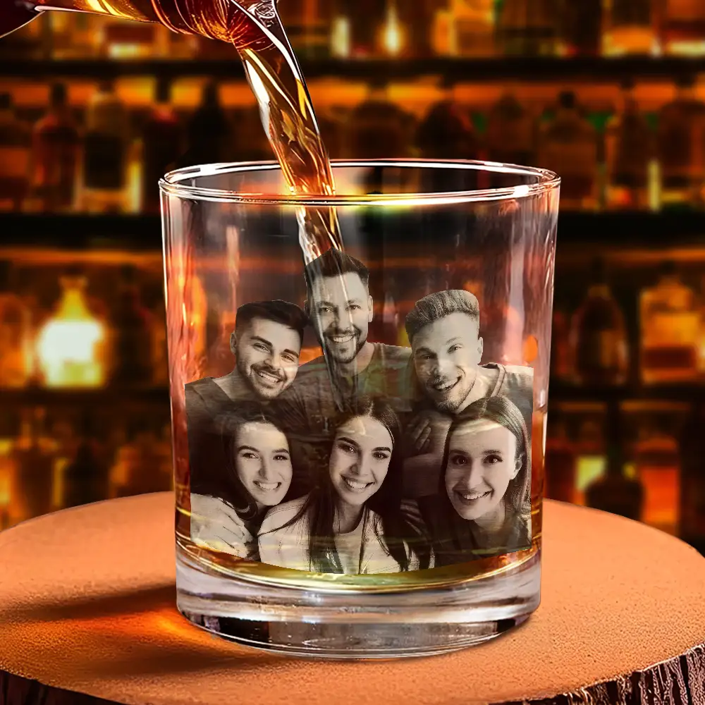 Custom Photo Dad We Love You Every Day - Personalized Engraved Whiskey Glass - Image 6