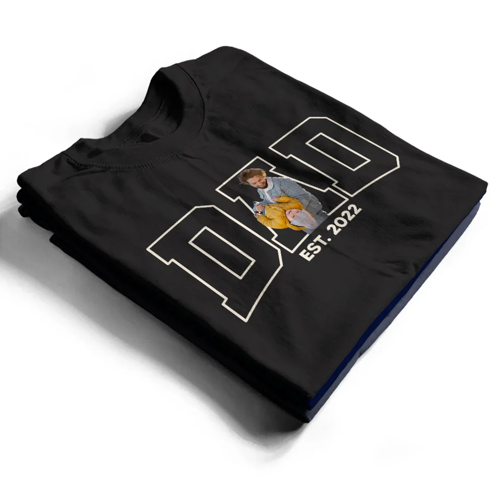 Custom Photo Dada Dad Grandpa - Personalized T Shirt - Image 3