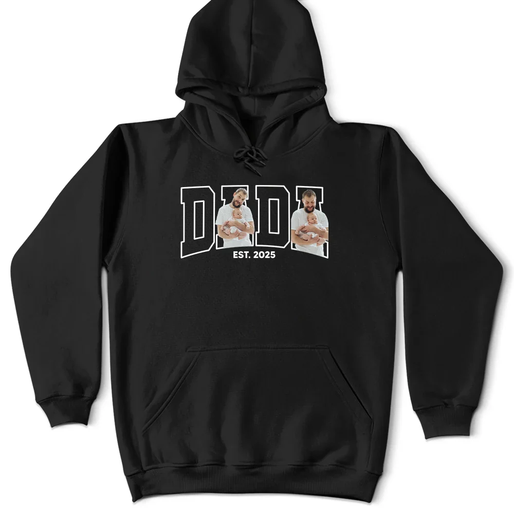Custom Photo Dada Dad Grandpa - Personalized T Shirt - Image 5