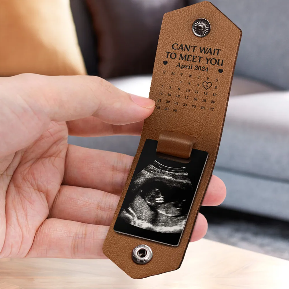 Custom Photo Daddy You Can Carry Me Too - Gift For Father - Personalized Leather Photo Keychain - Image 3