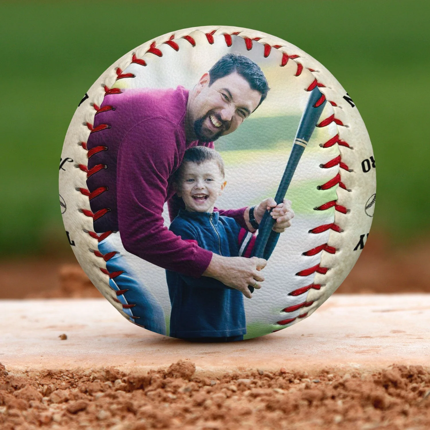 Custom Photo Dear Dad Thank You For Teaching Me - Gift For Dad, Father, Grandpa, Sport Fans - Personalized Baseball, Softball - Image 3