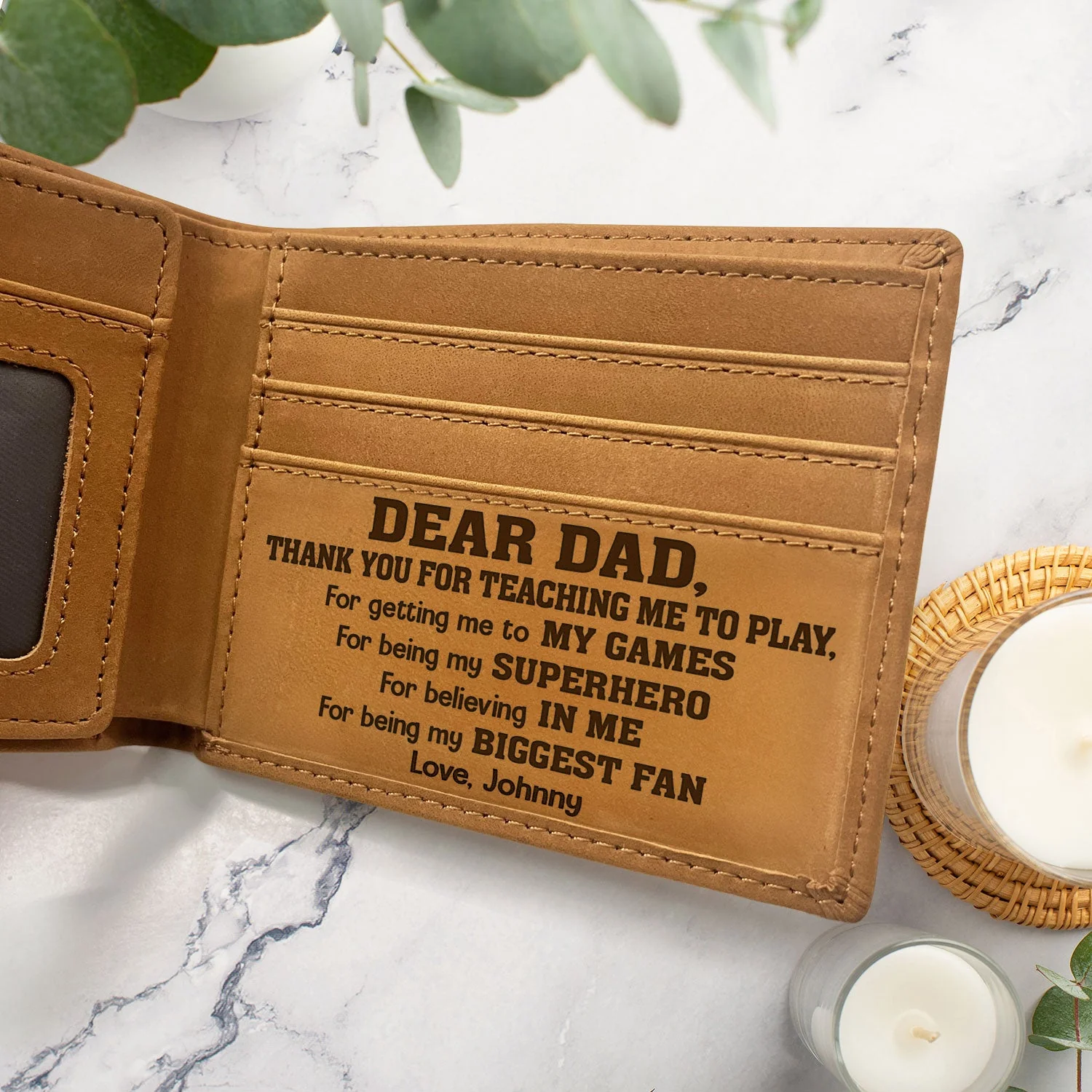 Custom Photo Dear Dad Thank You For Teaching Me - Holiday, Birthday, Loving Gift For Dad, Father, Sport Daddy, Papa - Personalized Bifold Wallet - Image 5