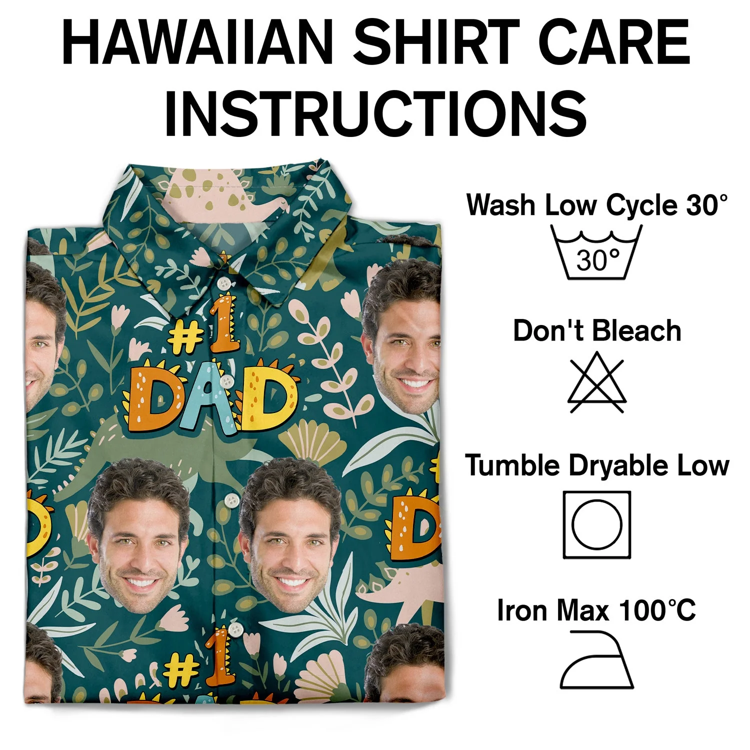 Custom Photo Dino #1 Dad - Personalized Hawaiian Shirt - Image 8