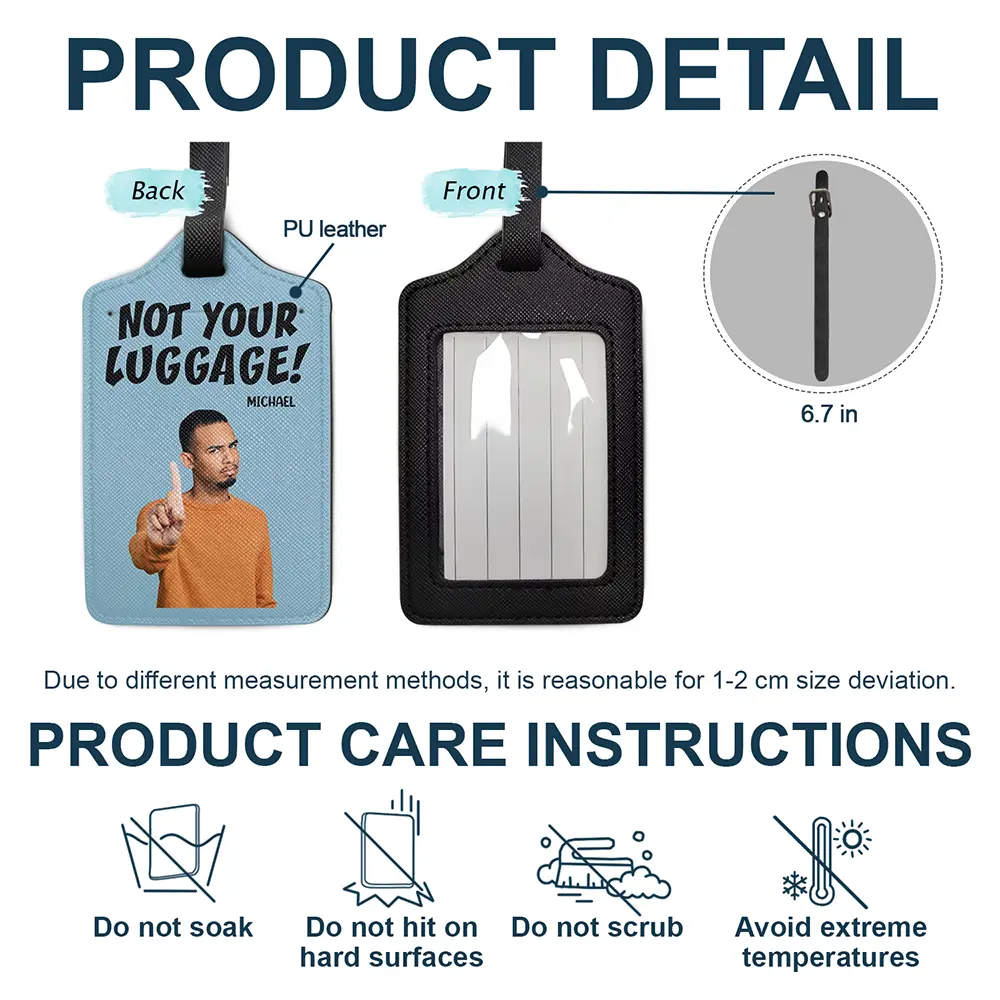 Custom Photo Do Not Touch My Luggage - Personalized Luggage Tag - Image 5