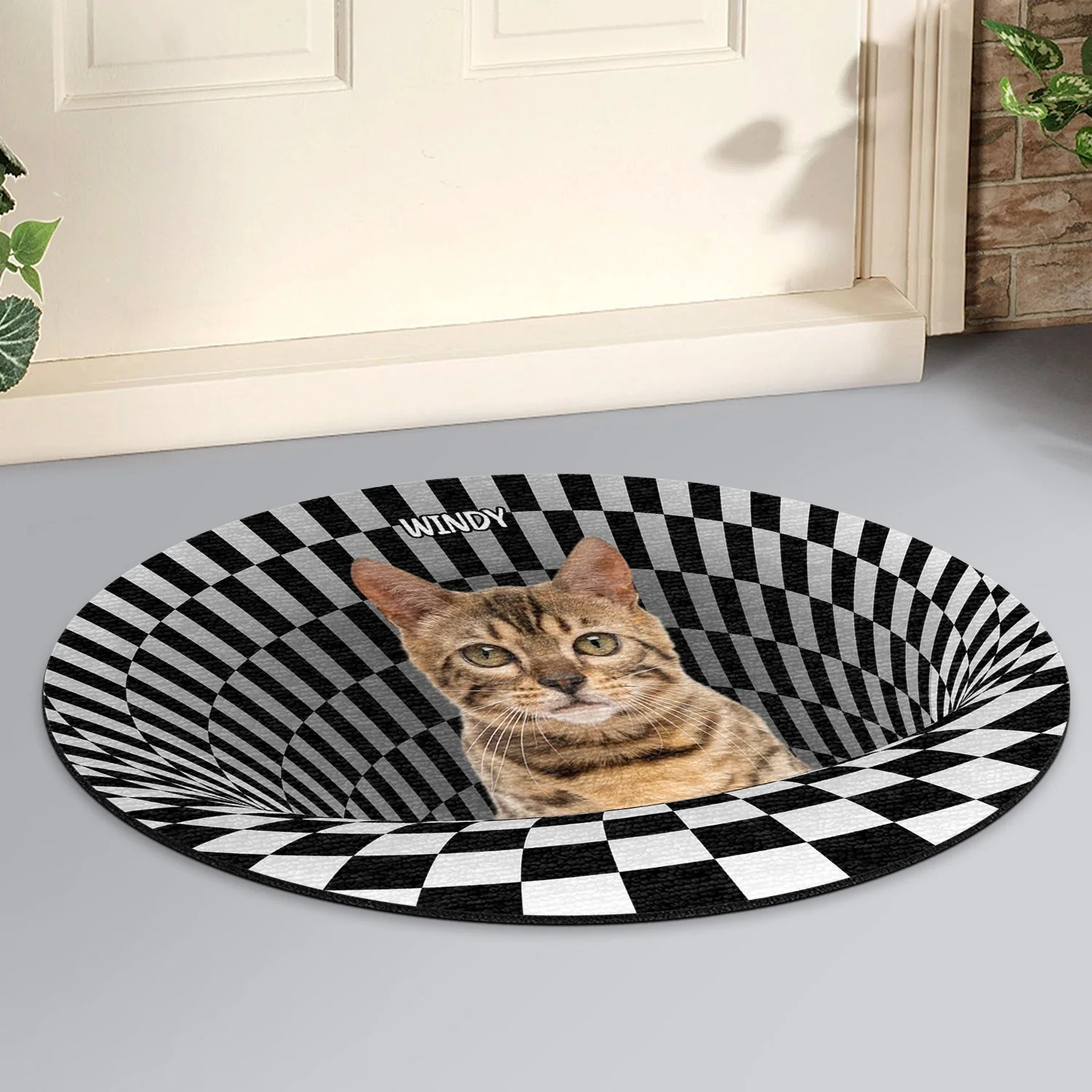 Custom Photo Dog Cat 3D Vision - Gift For Pet Lovers - Personalized Custom Shaped Doormat - Image 3
