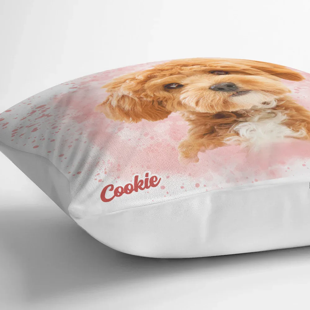 Custom Photo Dog Cat Memorial Hug This Pillow And Know I'm Here - Personalized Pillow - Image 4