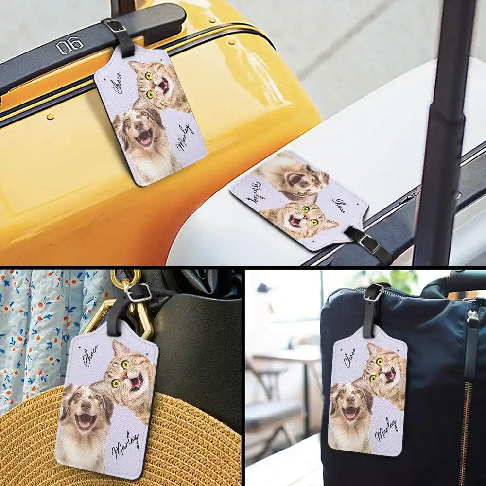 Custom Photo Dog Cat Pet Human - Personalized Luggage Tag - Image 4