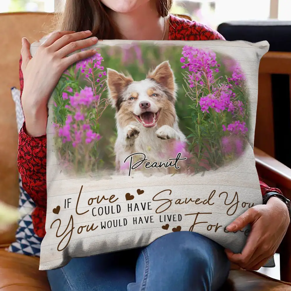 Custom Photo Dog Cat Pet Memorial I'm Right Here In Your Heart - Personalized Pillow - Image 2