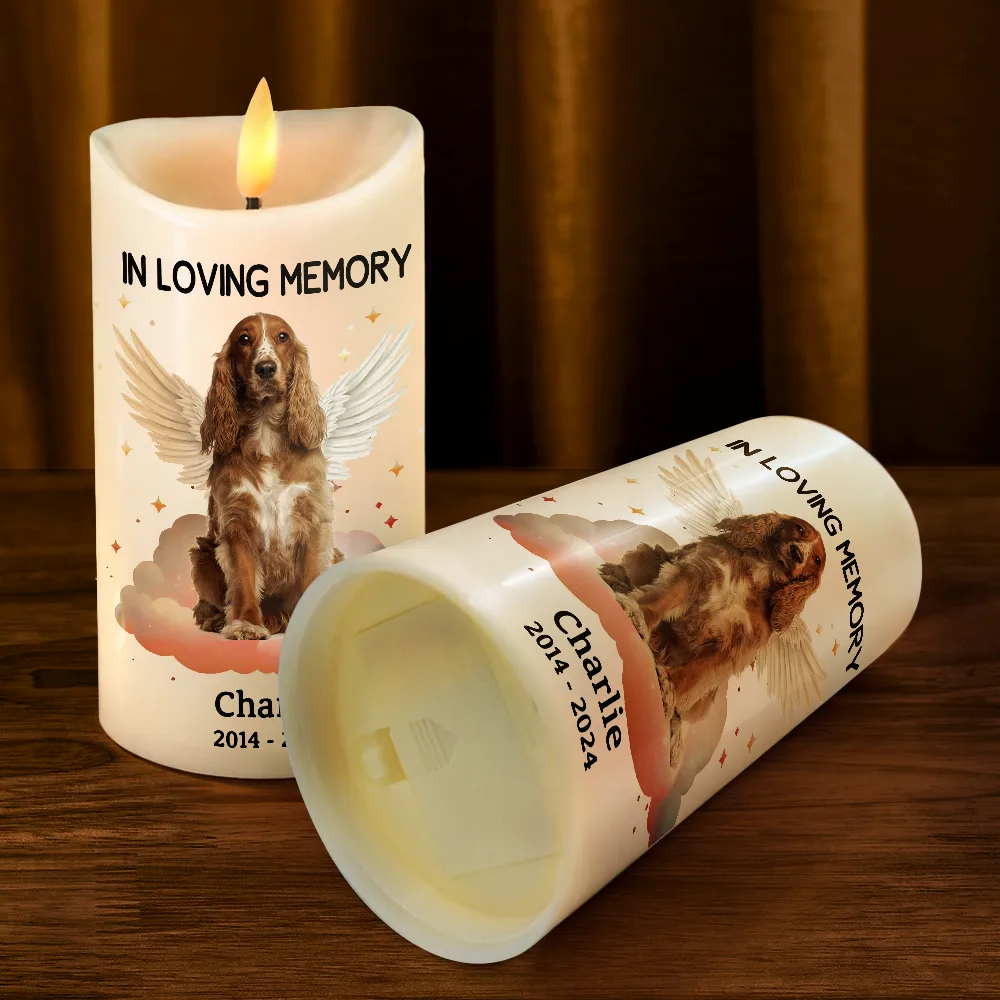 Custom Photo Dog Cat Pet Memorial Your Light Will Always Shine In My Heart - Personalized Flameless LED Candle - Image 5