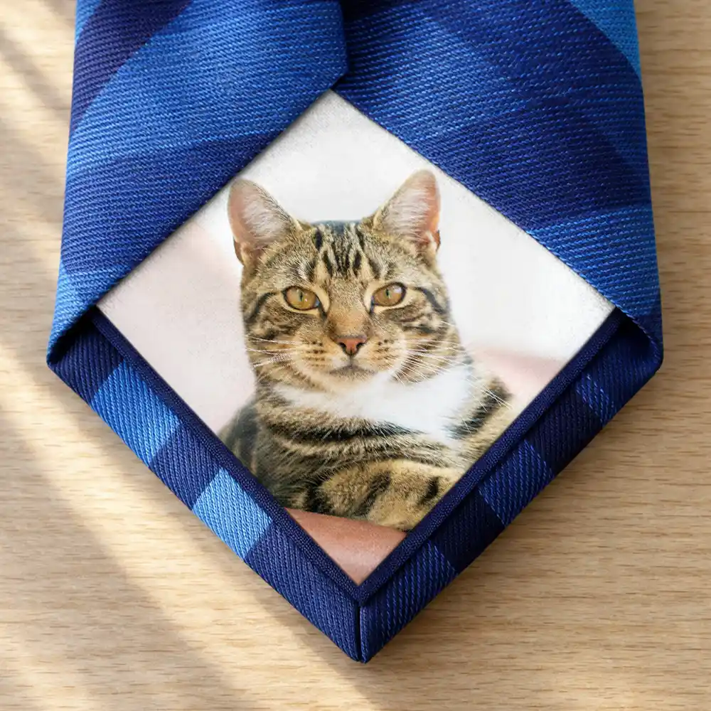 Custom Photo Dog Cat Pet - Personalized Fabric Tie Patch - Image 2