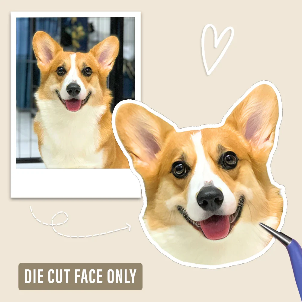 Custom Photo Dog Cat Pet Portrait - Personalized Custom Cutout Vinyl Sticker - Image 3