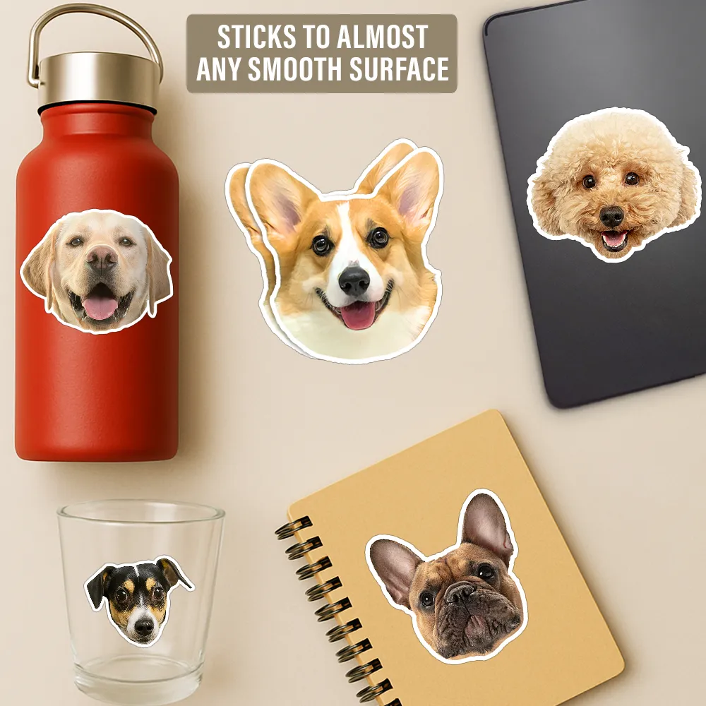 Custom Photo Dog Cat Pet Portrait - Personalized Custom Cutout Vinyl Sticker - Image 6