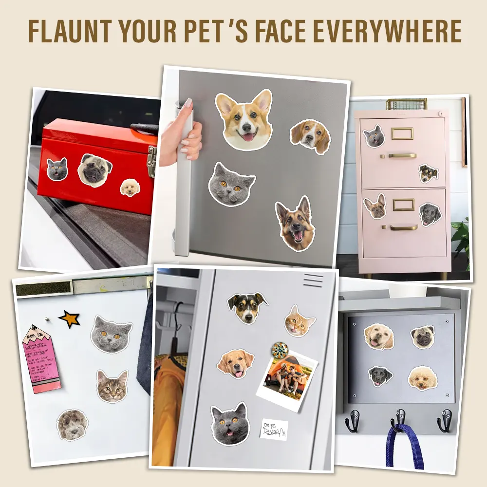 Custom Photo Dog Cat Pet Portrait - Personalized Magnet - Image 7