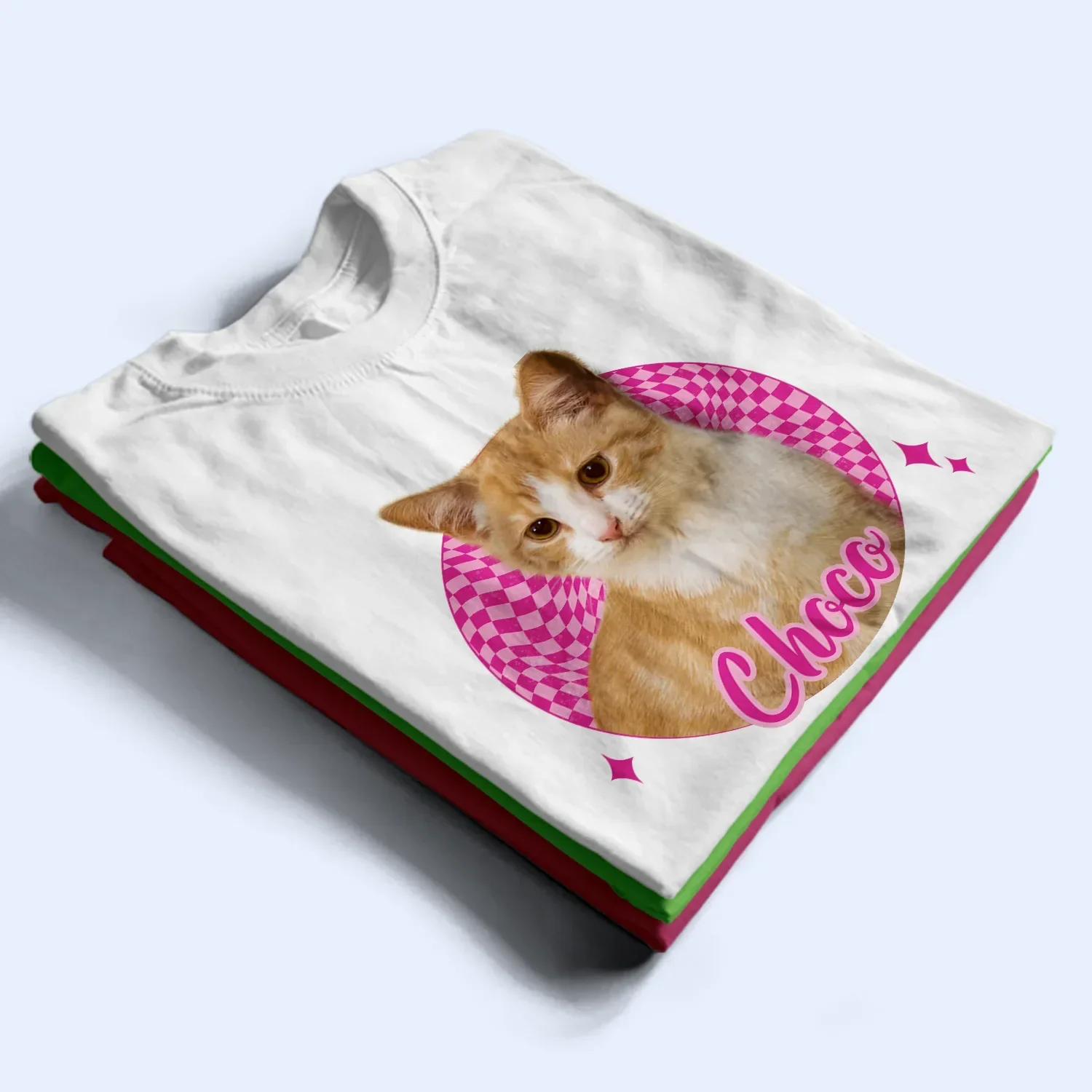 Custom Photo Dog Cat Pet Retro Groovy Pattern - Personalized T Shirt - Image 3