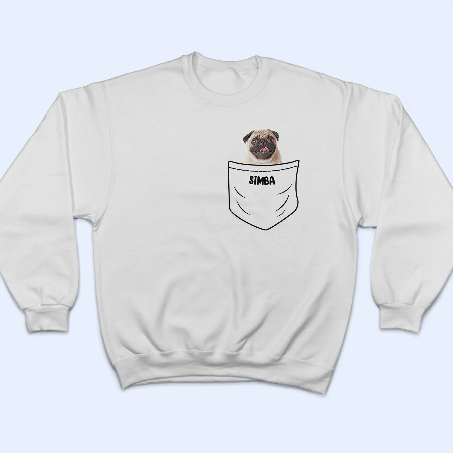 Custom Photo Dog Cat Pocket - Gift For Pet Lovers - Personalized T Shirt - Image 6