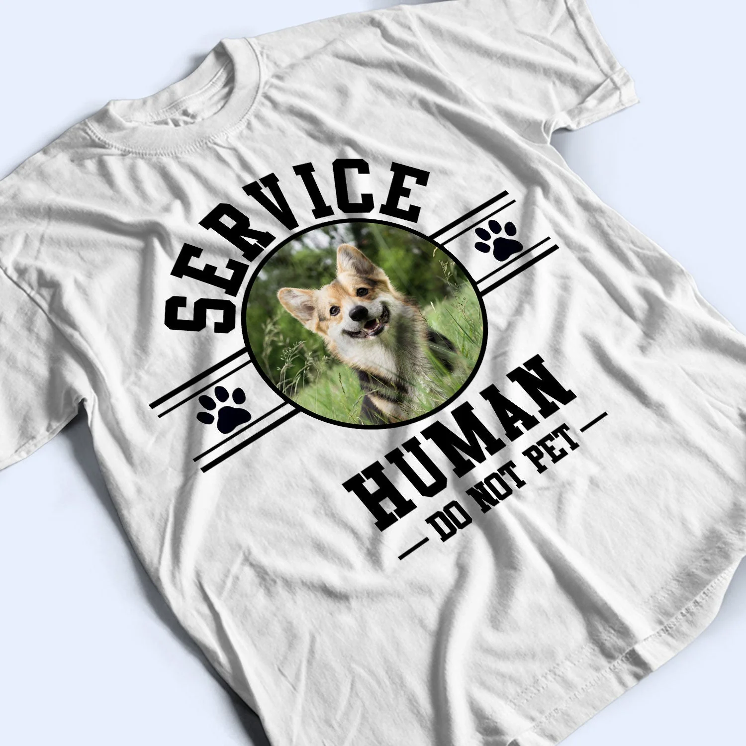 Custom Photo Dog Cat Service Human Do Not Pet - Gift For Pet Lovers - Personalized T Shirt - Image 3