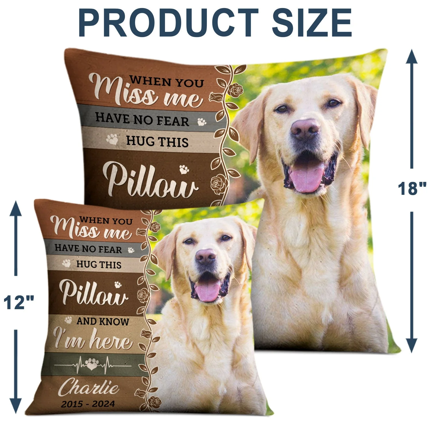 Custom Photo Dog Cat When You Miss Me - Personalized Pillow - Image 4