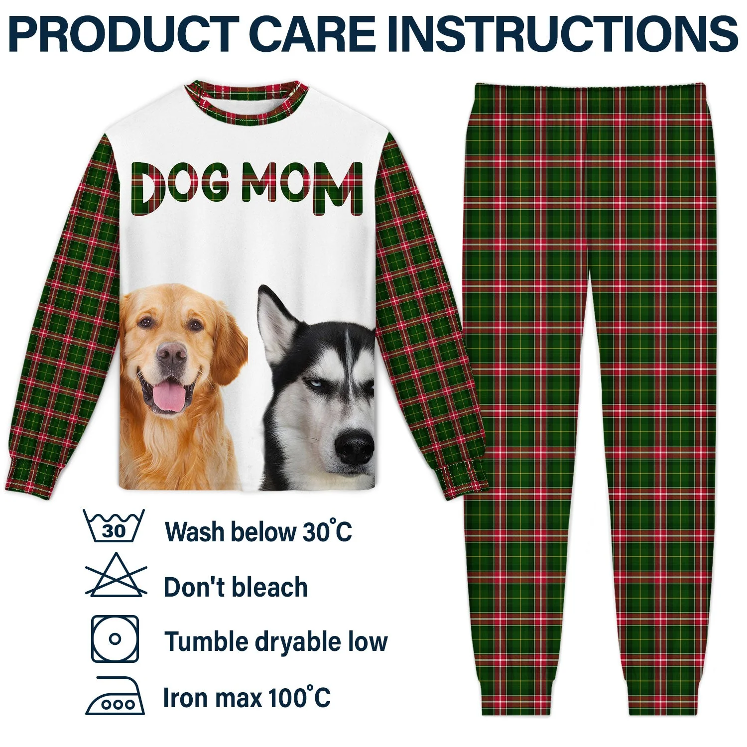 Custom Photo Dog Mom Dog Dad - Gift For Dog Lovers - Personalized Unisex Pajamas Set - Image 7
