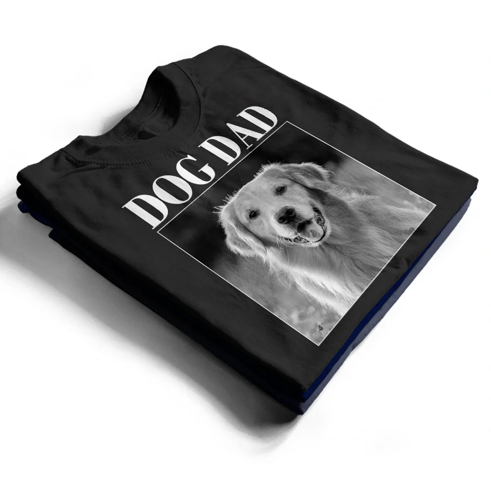 Custom Photo Dog Mom Dog Dad Grayscale Vintage - Personalized T Shirt - Image 2