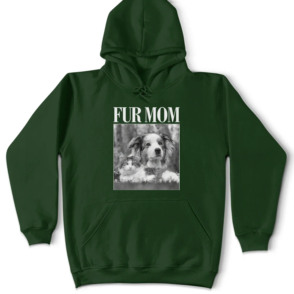 Custom Photo Dog Mom Dog Dad Grayscale Vintage - Personalized T Shirt - Image 5