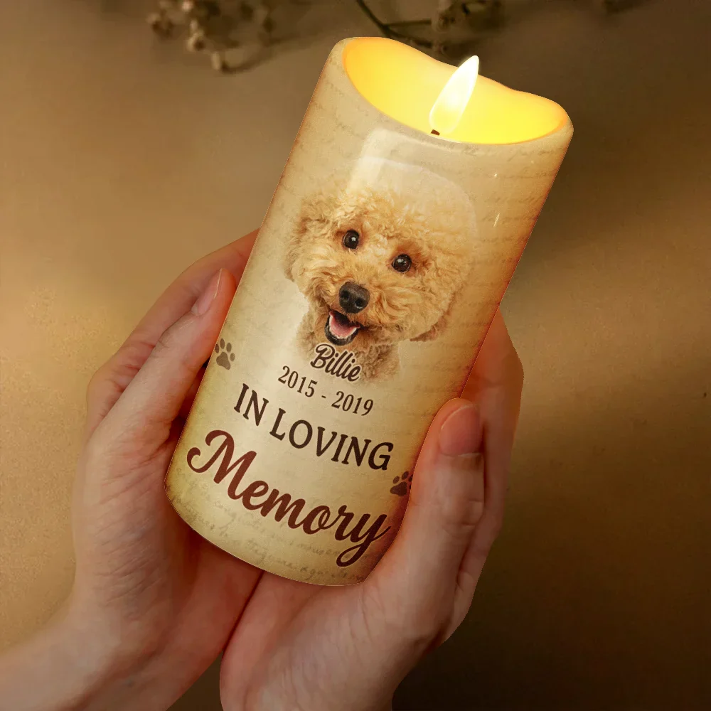 Custom Photo Don't Cry For Me I'm Okay - Personalized Flameless LED Candle - Image 4
