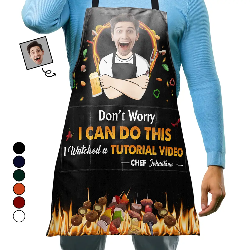 Custom Photo Don't Worry I Can Do This - Personalized Apron