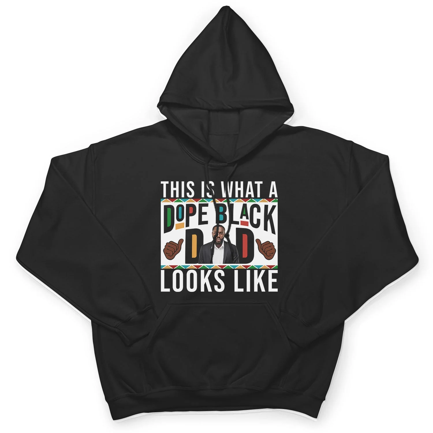 Custom Photo Dope Black Dad - Gift For Father - Personalized T Shirt - Image 5
