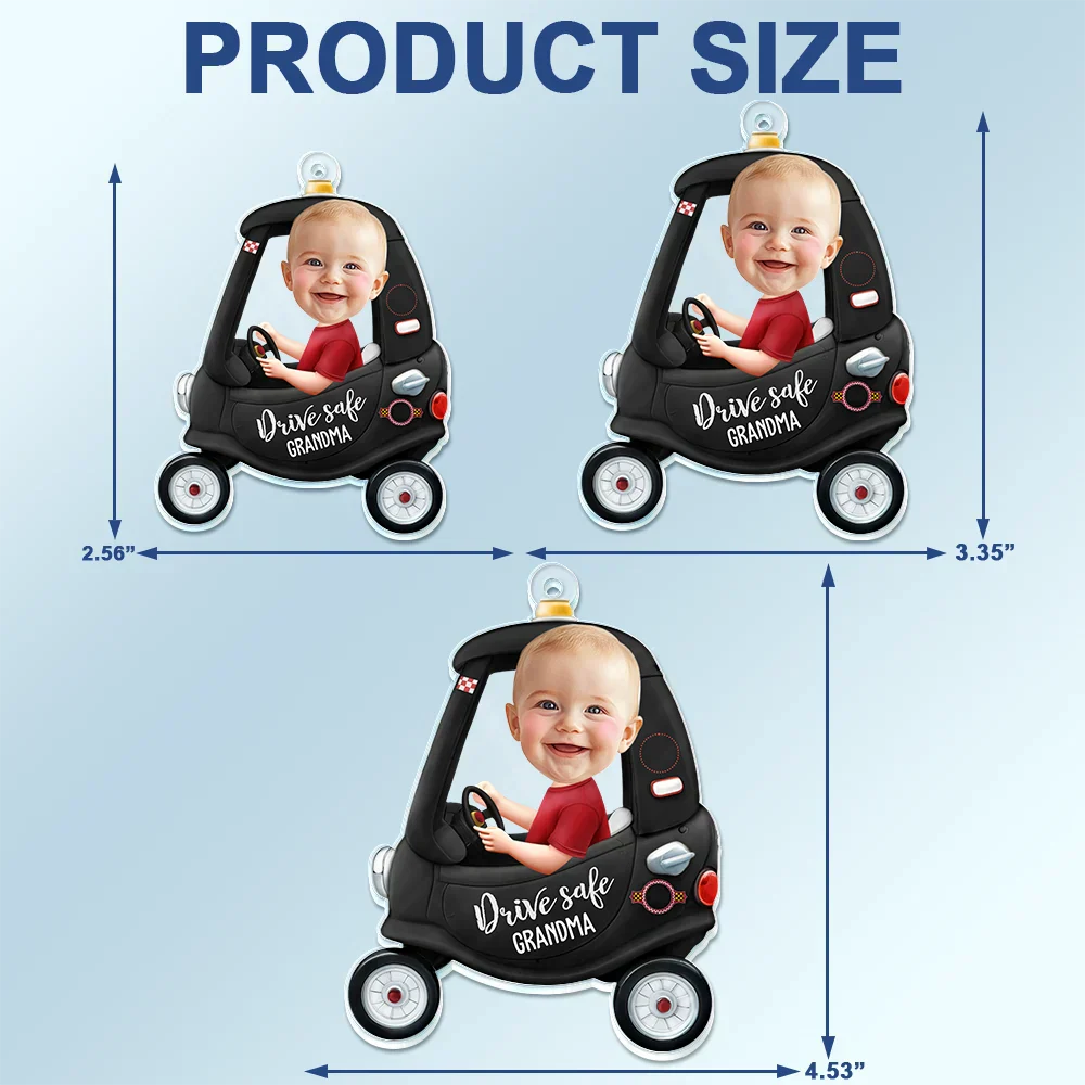 Custom Photo Drive Safe Daddy 3D Effect - Personalized Acrylic Car Hanger - Image 5