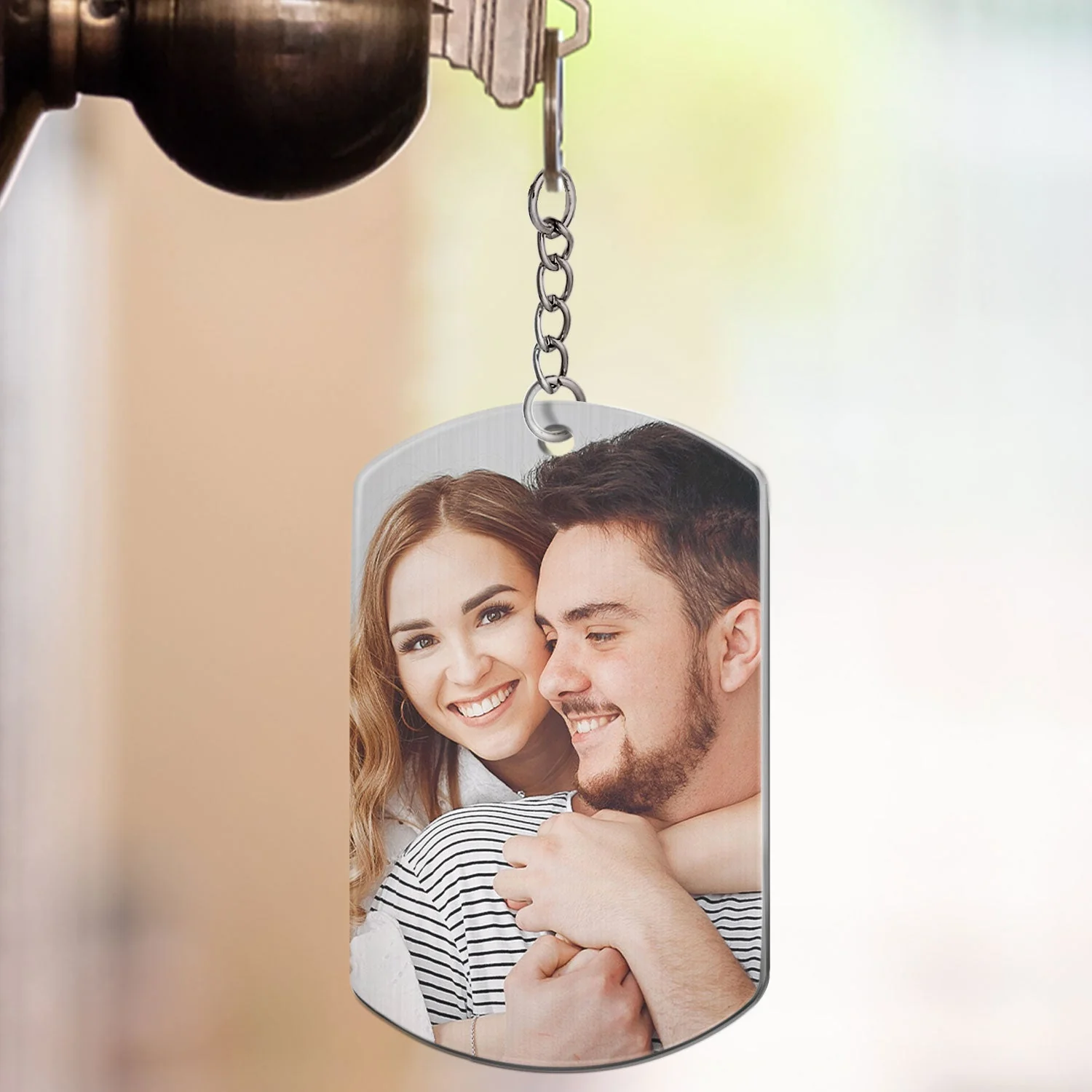 Custom Photo Drive Safe - Gift For Couples , Family - Personalized Aluminum Keychain - Image 3