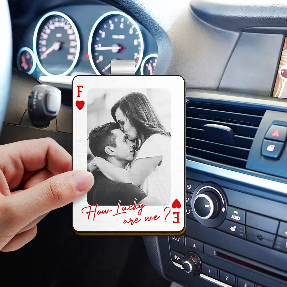 Custom Photo Drive Safe Handsome Playing Card - Personalized Custom Shaped Car Visor Clip - Image 4