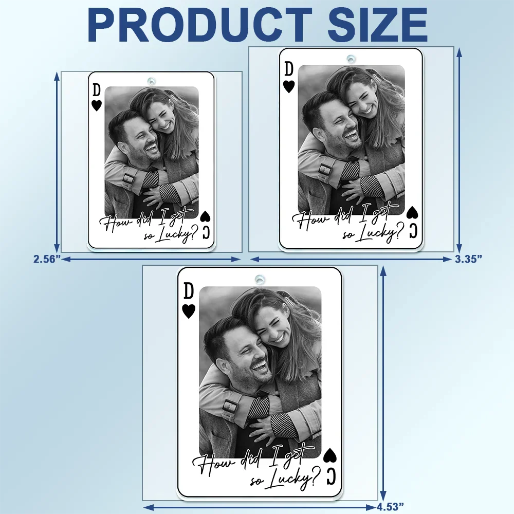 Custom Photo Drive Safe Handsome Playing Card - Personalized Acrylic Car Hanger - Image 4
