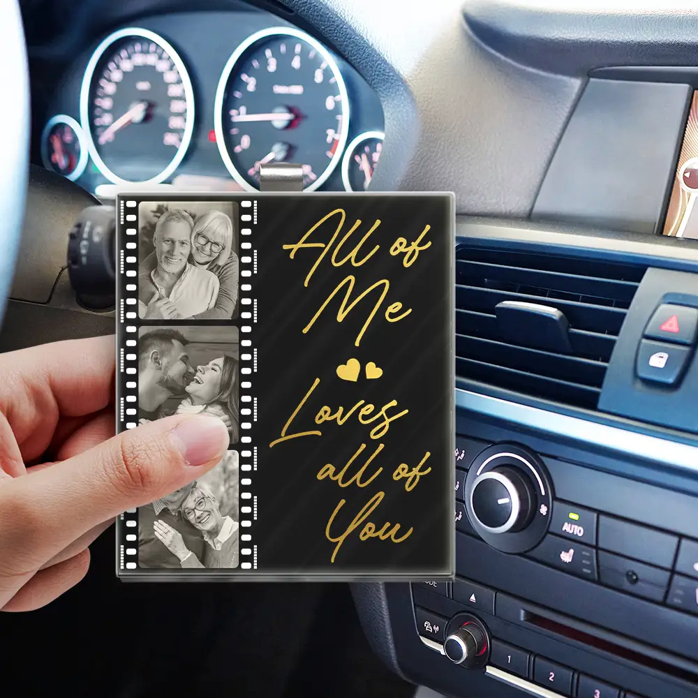 Custom Photo Drive Safe I Love You Couples Black Film Roll - Personalized Custom Shaped Acrylic Car Visor Clip - Image 3
