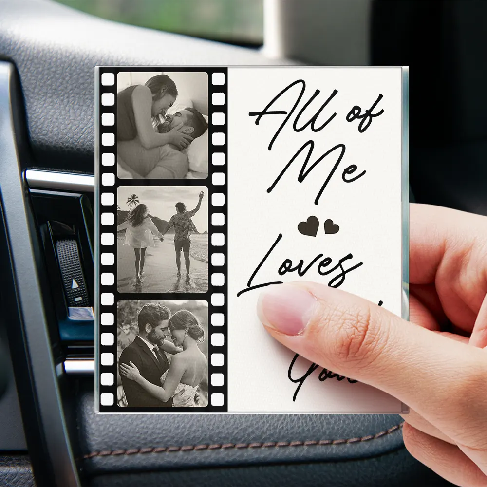 Custom Photo Drive Safe I Love You Couples Film Roll - Personalized Acrylic Car Vent Clip - Image 4