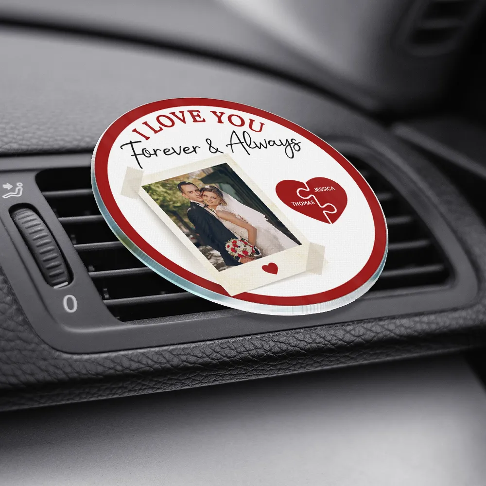Custom Photo Drive Safe I Love You Couples - Personalized Acrylic Car Vent Clip - Image 3