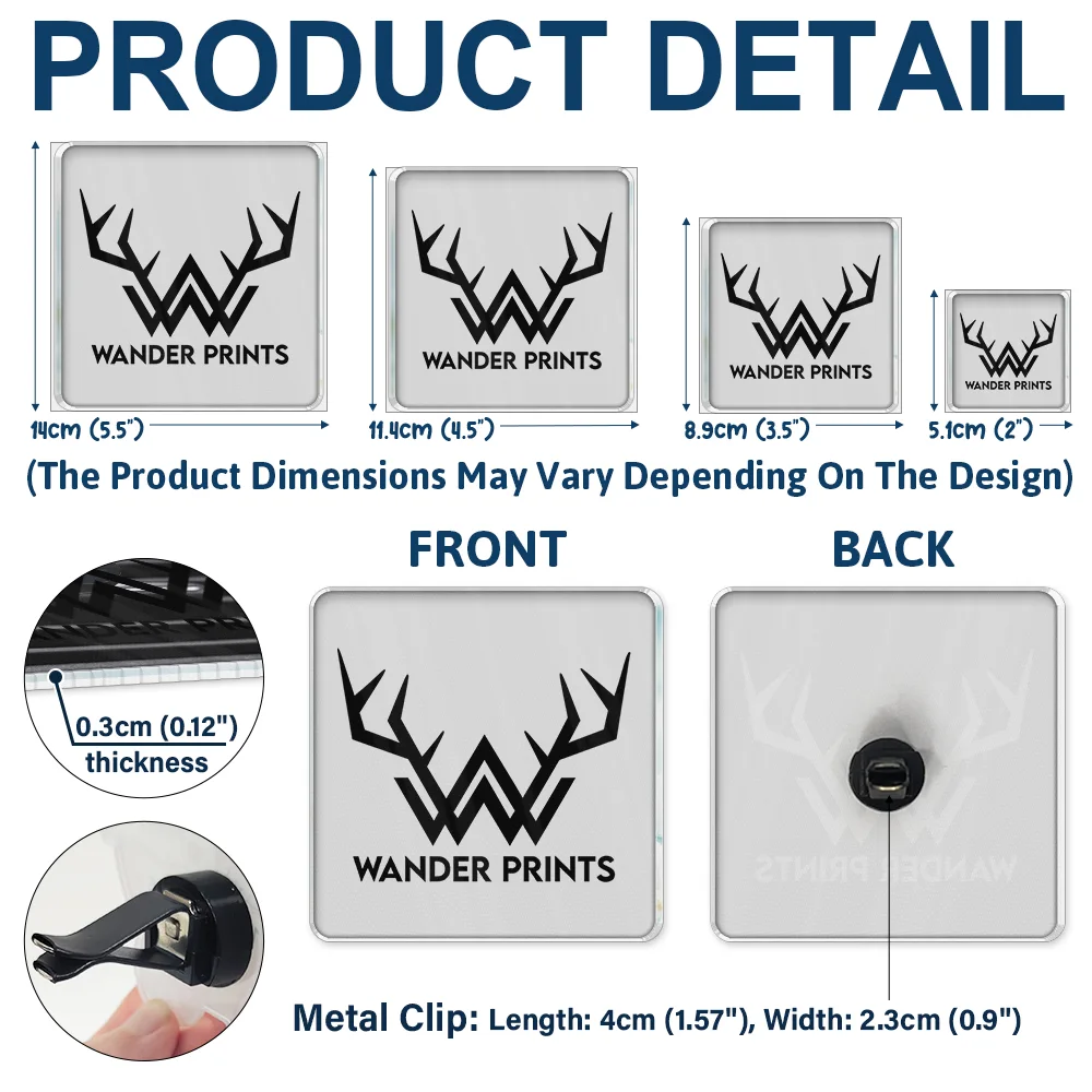 Custom Photo Drive Safe My Butt Would Be So Lonely Without You - Personalized Acrylic Car Vent Clip - Image 6