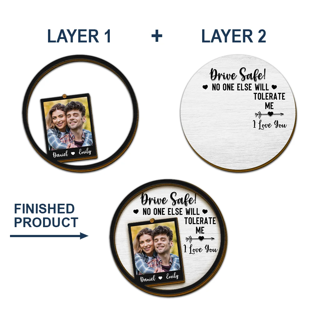 Custom Photo Drive Safe No One Else Will Tolerate Me - Personalized Custom Shaped Car Visor Clip - Image 5