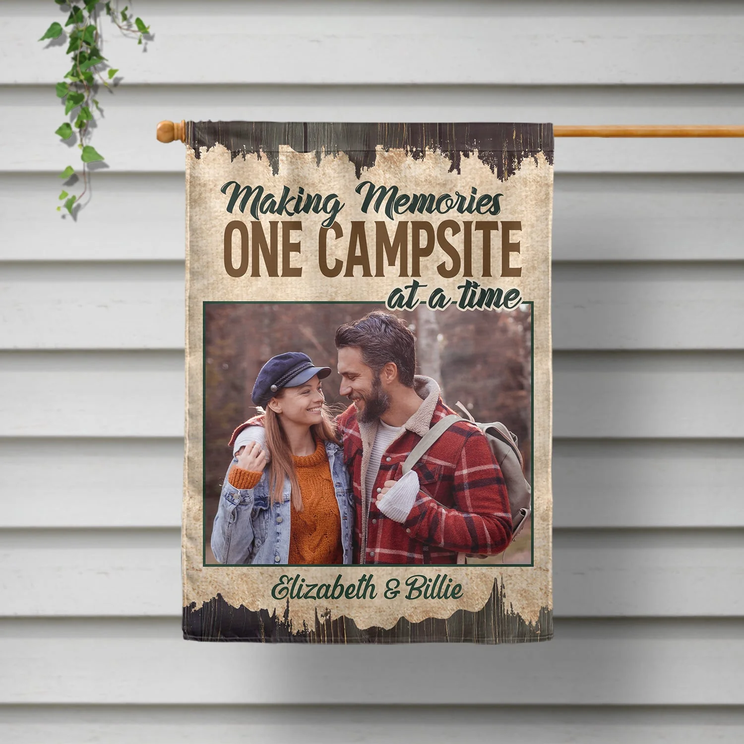 Custom Photo Drive Slow Drunk Campers Matter - Birthday, Anniversary Gift For Camping Lovers - Personalized Flag - Image 2