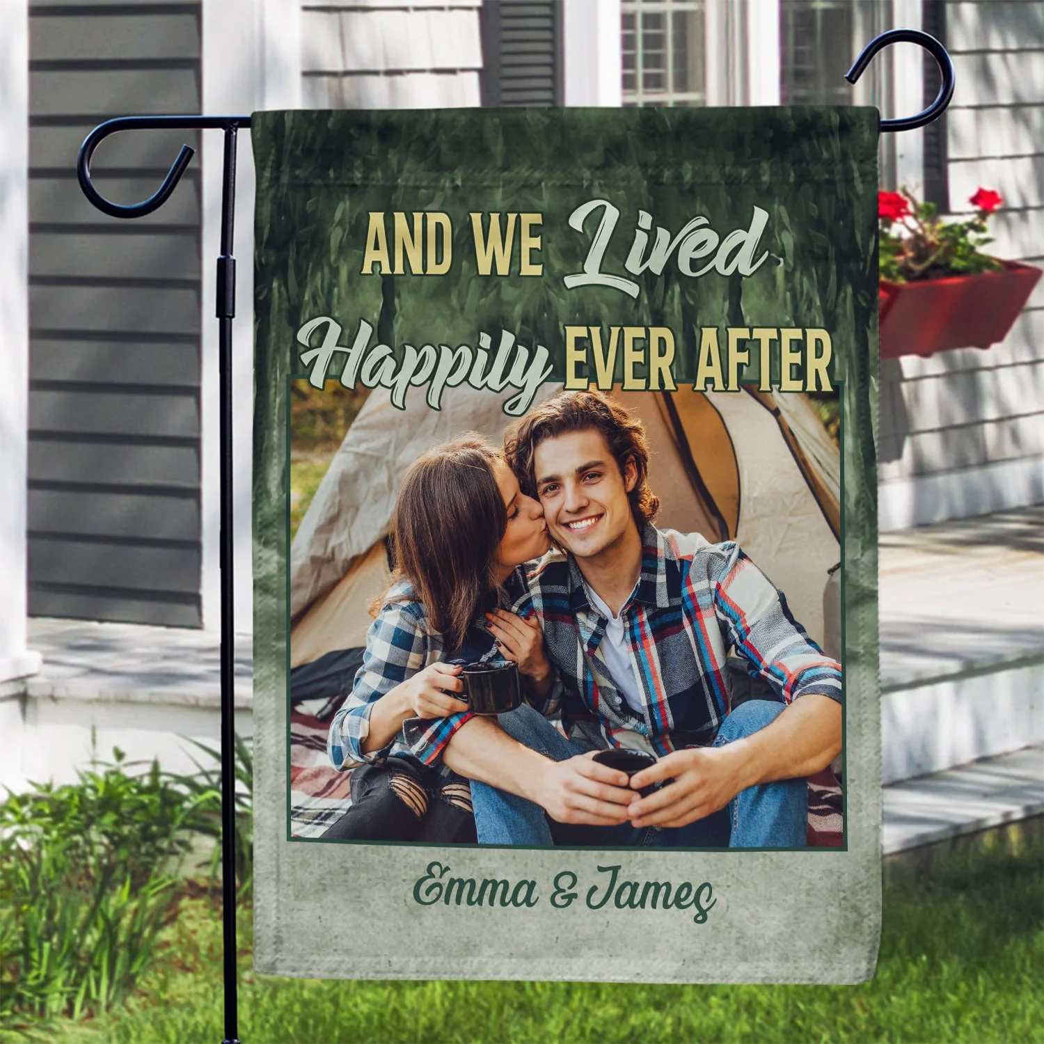 Custom Photo Drive Slow Drunk Campers Matter - Birthday, Anniversary Gift For Camping Lovers - Personalized Flag - Image 3