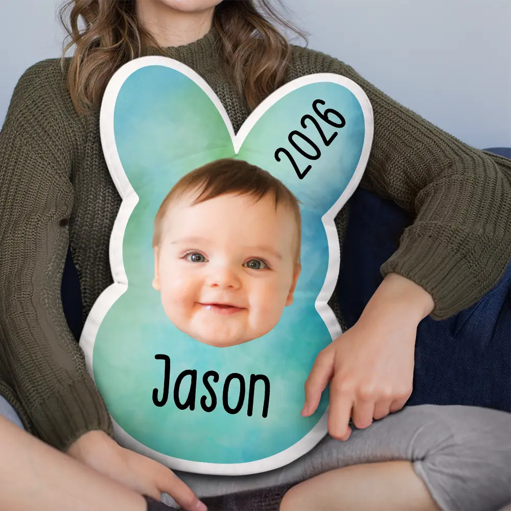 Custom Photo Easter Bunny Peeps - Personalized Custom Shaped Pillow - Image 3