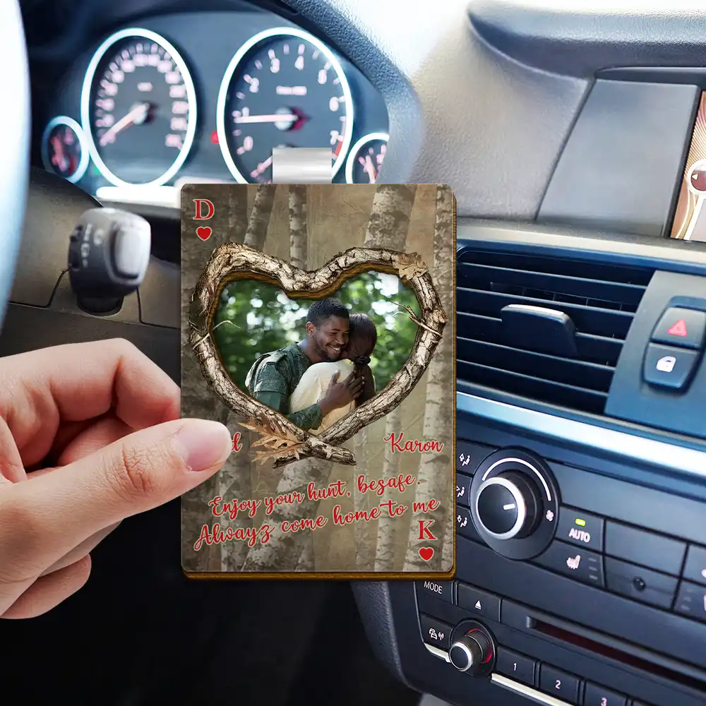 Custom Photo Enjoy Your Hunt, Be Safe - Personalized Custom Shaped Car Visor Clip - Image 3