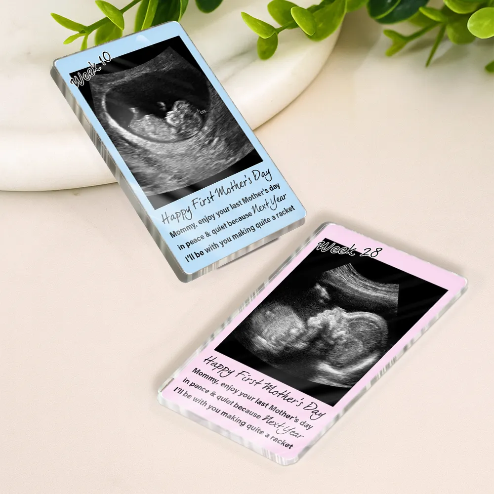 Custom Photo Enjoy Your Last Mother's Day In Peace And Quiet - Personalized Acrylic Fridge Magnet - Image 3