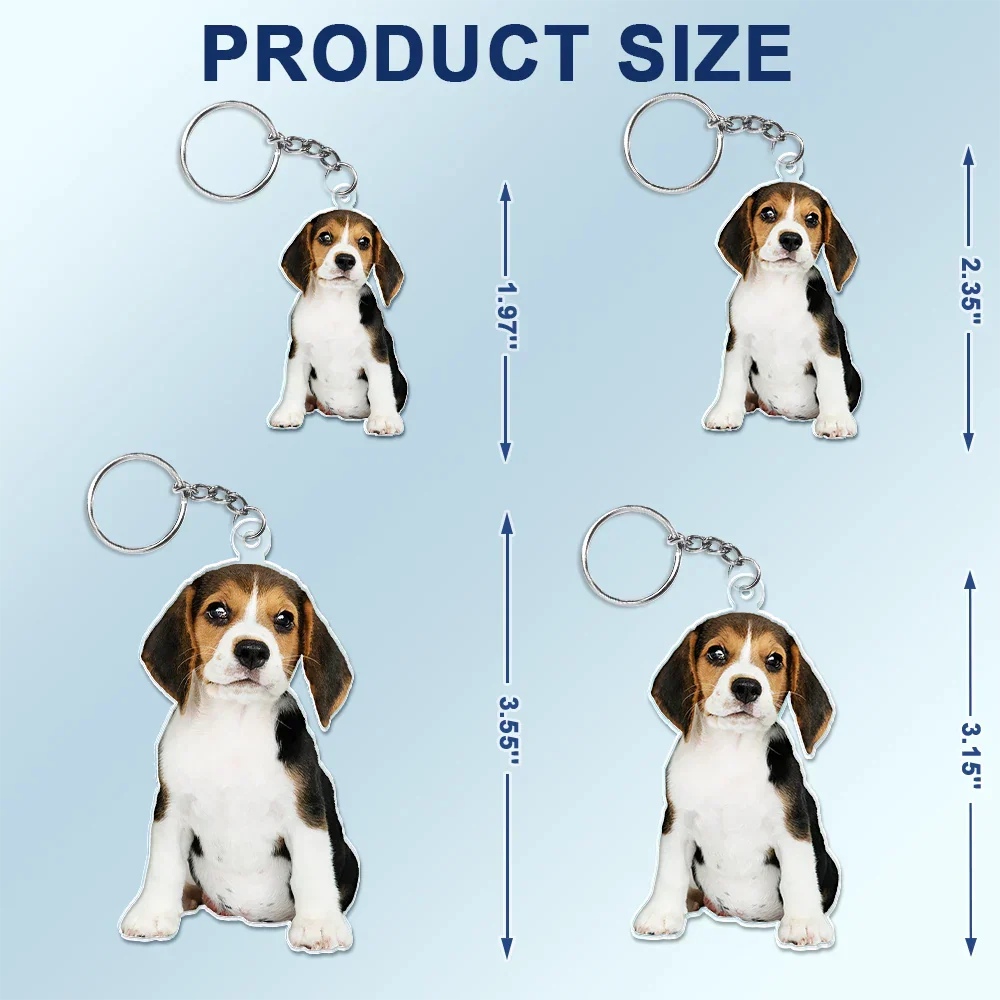 Custom Photo Every Day Is Brighter With My Furry Friend By My Side - Personalized Cutout Acrylic Keychain - Image 6