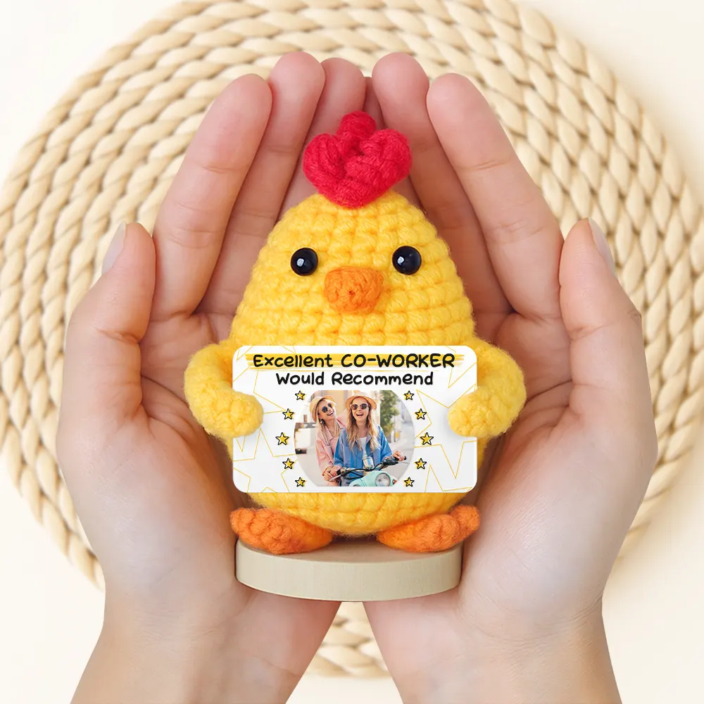 Custom Photo Excellent Mom Grandma Dad Friends Would Recommend - Personalized Doll Crochet With Custom Card - Image 2