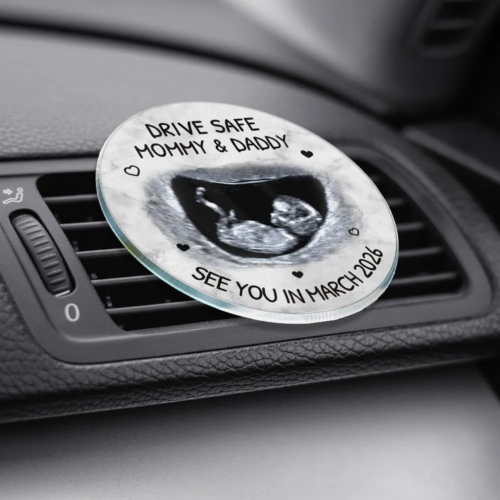 Custom Photo Expecting Parents See You In - Personalized Acrylic Car Vent Clip - Image 3